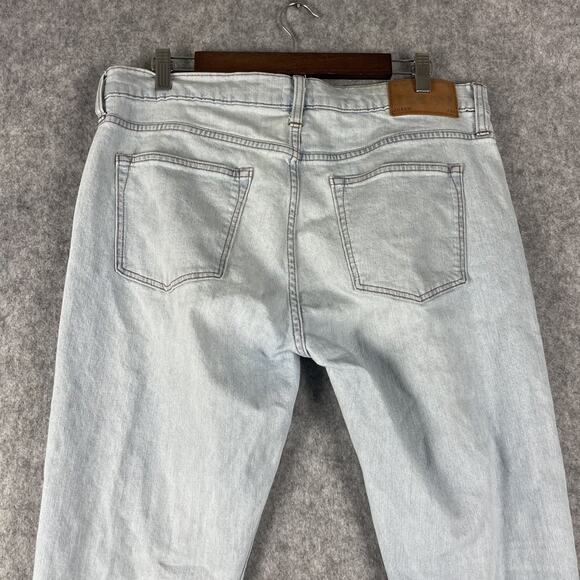 J. Crew 484 Slim Jeans Mens 35x32 Light Wash Distressed Stretch Preppy Casual - Picture 10 of 16